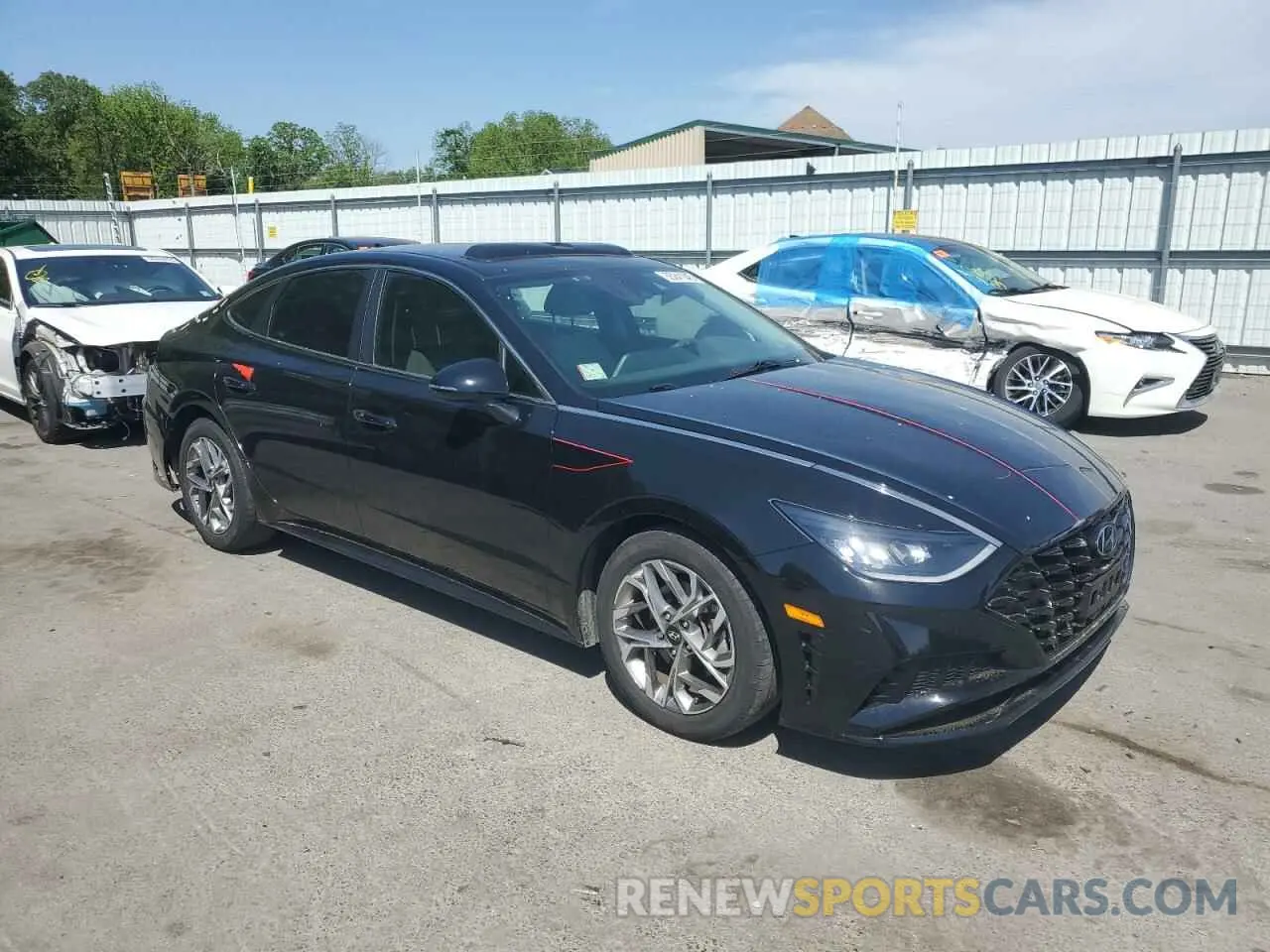 4 fotografías del automóvil dañado 5NPEL4JA7MH102495 HYUNDAI SONATA 2021