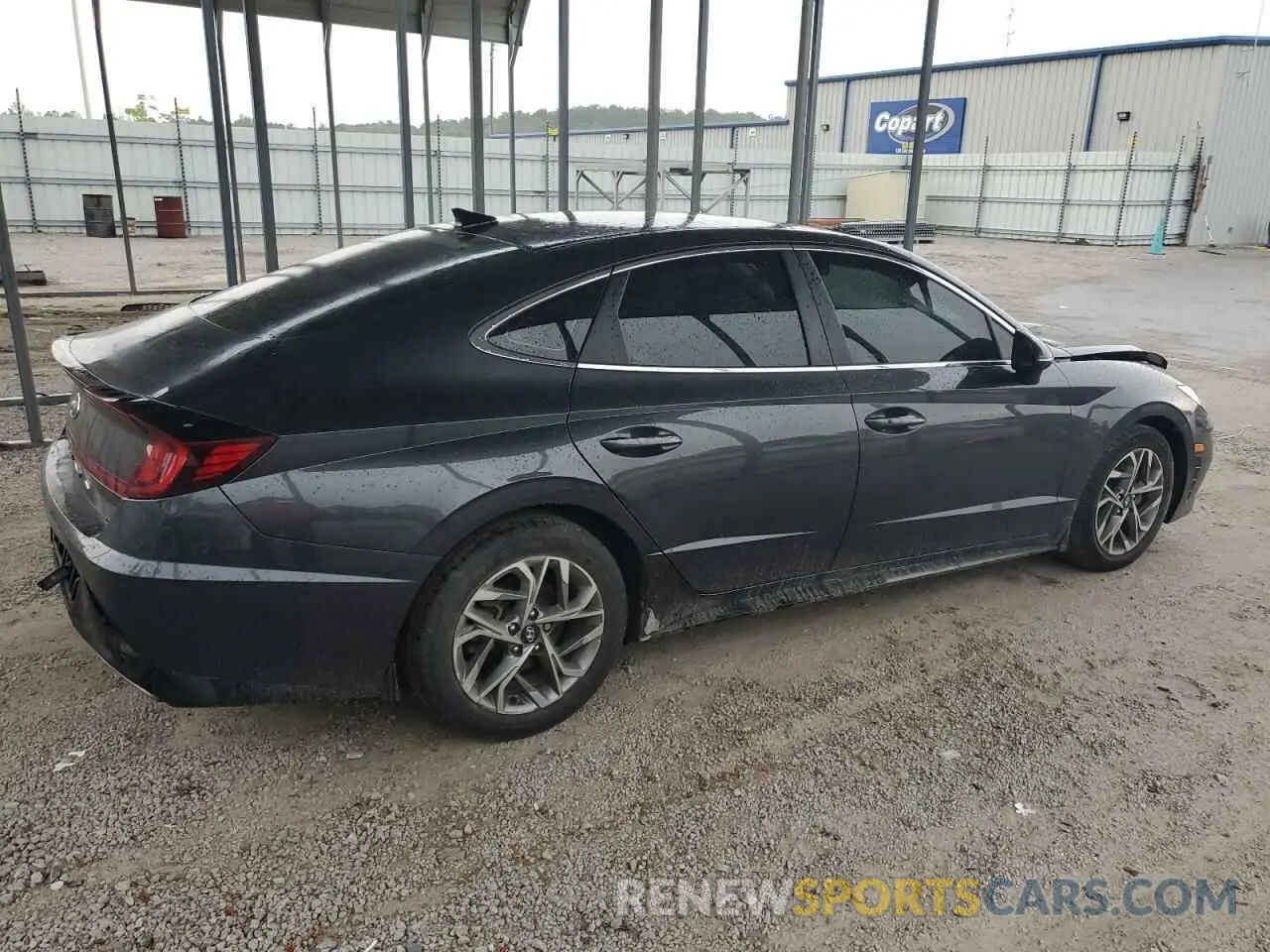 3 fotografías del automóvil dañado 5NPEL4JA8MH069507 HYUNDAI SONATA 2021