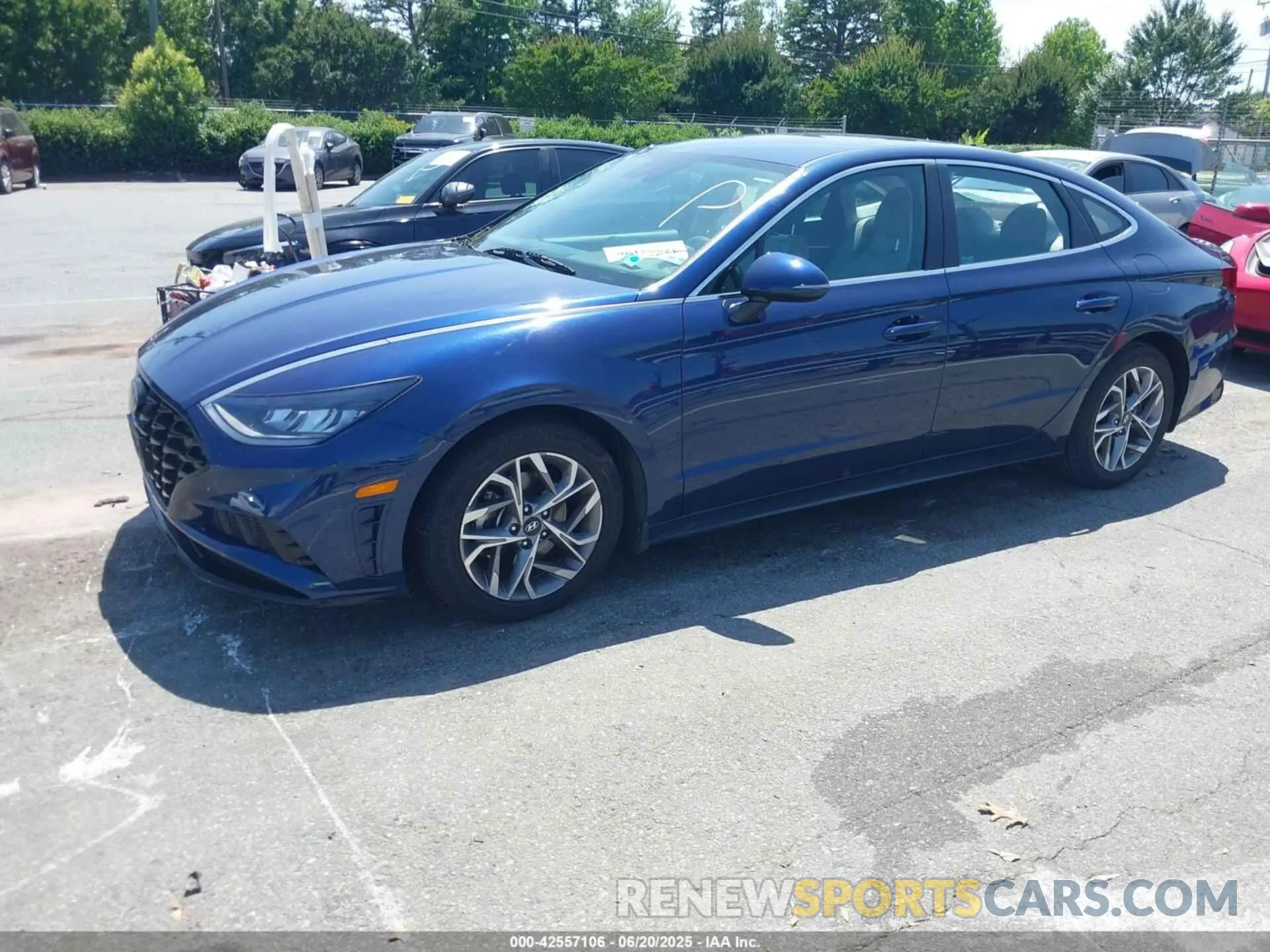 2 fotografías del automóvil dañado 5NPEL4JA8MH096366 HYUNDAI SONATA 2021