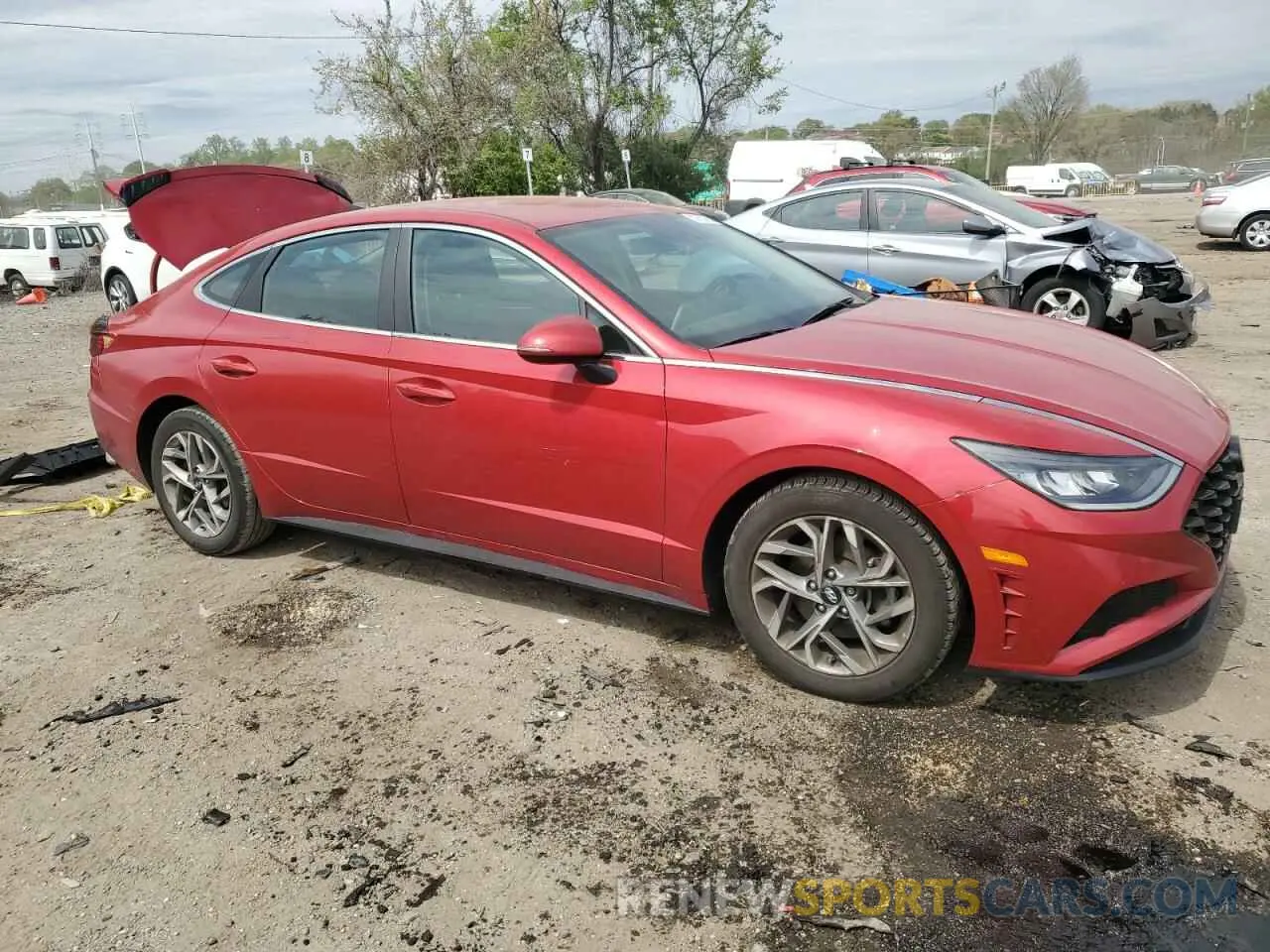 4 fotografías del automóvil dañado 5NPEL4JA9MH093413 HYUNDAI SONATA 2021