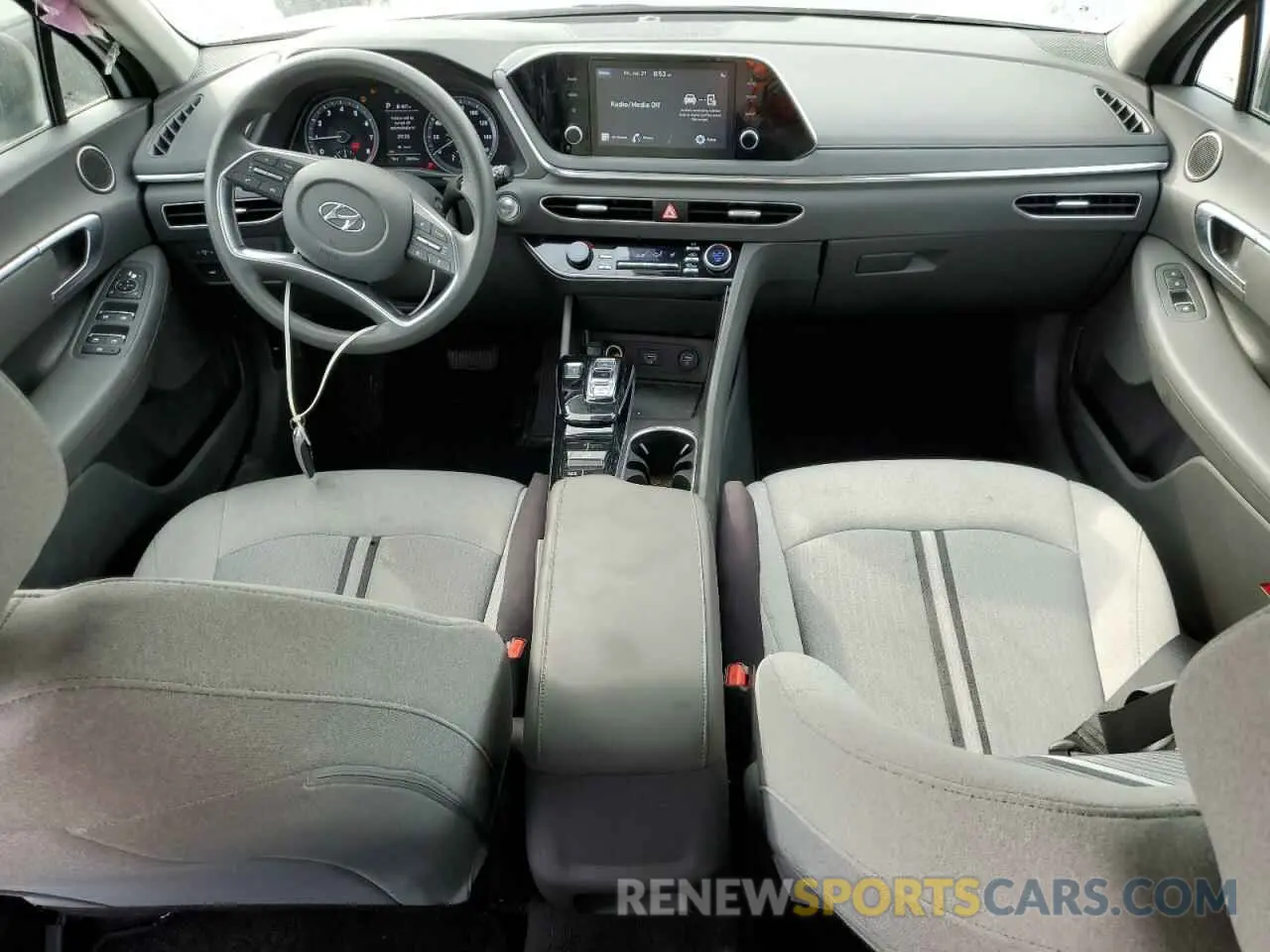 8 fotografías del automóvil dañado 5NPEL4JAXMH121624 HYUNDAI SONATA 2021