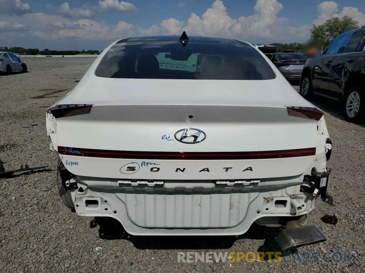 6 fotografías del automóvil dañado KMHL14JA4MA158720 HYUNDAI SONATA 2021