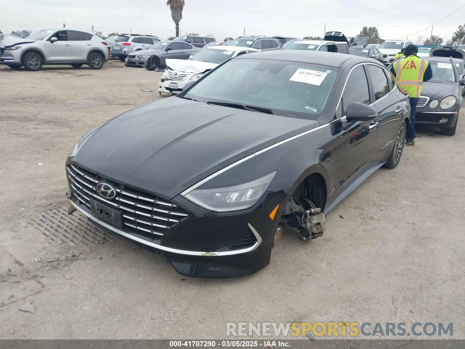 2 fotografías del automóvil dañado KMHL34JJ1MA024239 HYUNDAI SONATA 2021