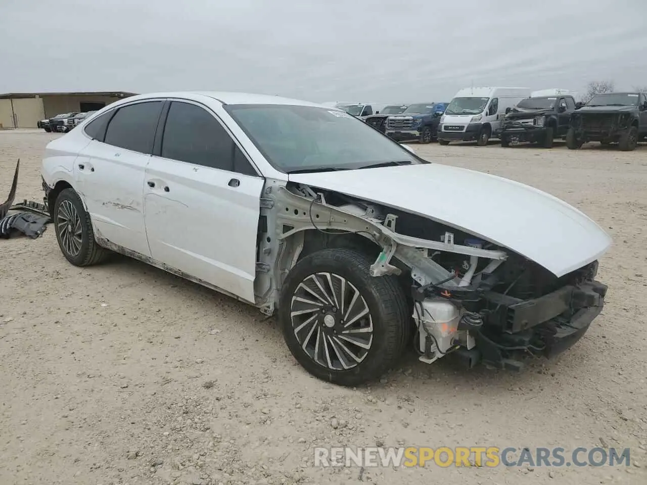 4 fotografías del automóvil dañado KMHL34JJ7MA027209 HYUNDAI SONATA 2021