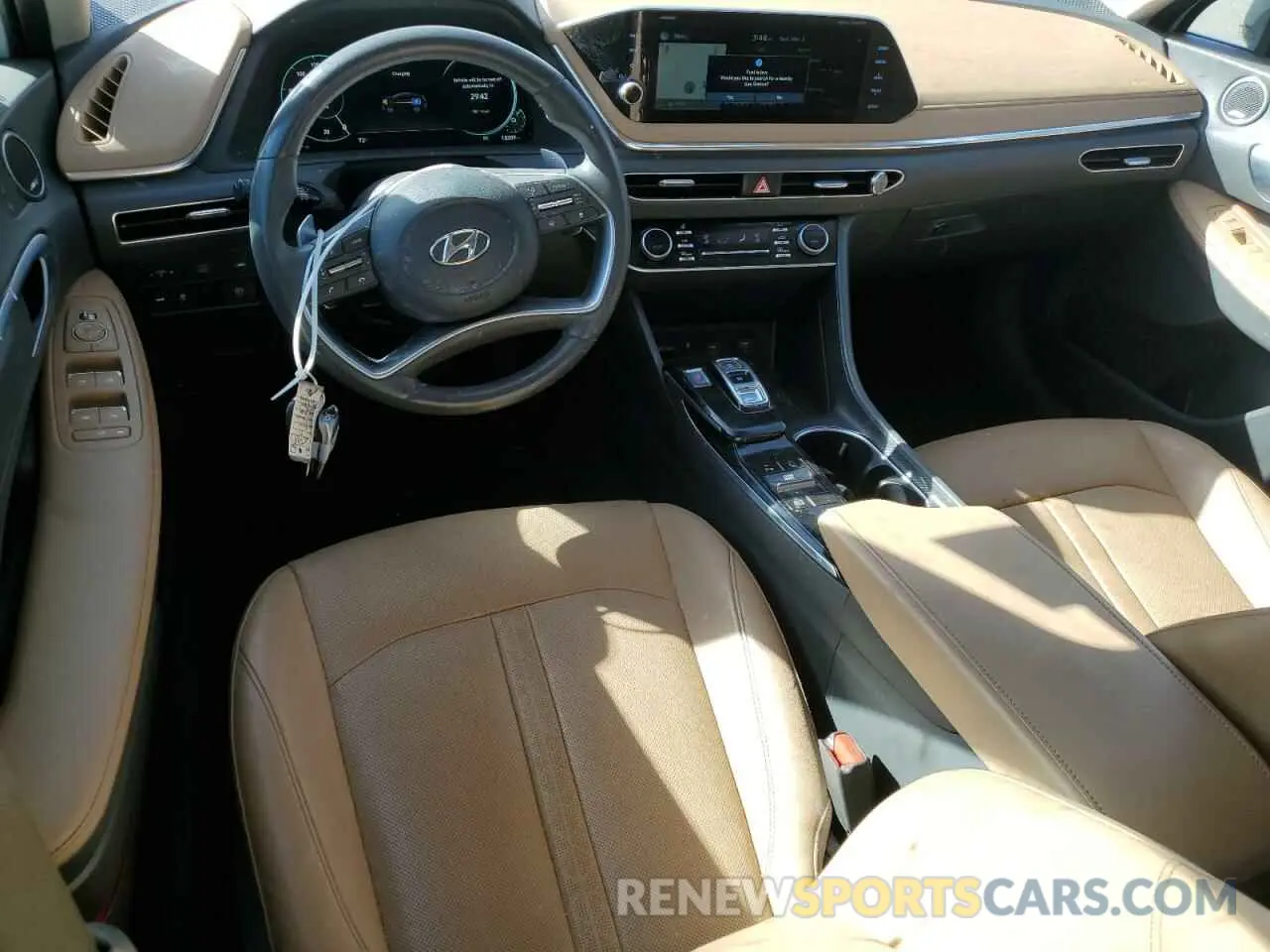 8 fotografías del automóvil dañado KMHL54JJ2MA032201 HYUNDAI SONATA 2021