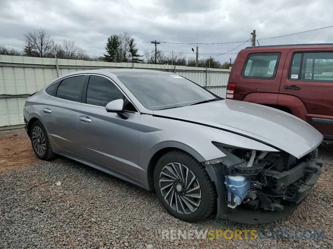 4 fotografías del automóvil dañado KMHL54JJ6MA036686 HYUNDAI SONATA 2021