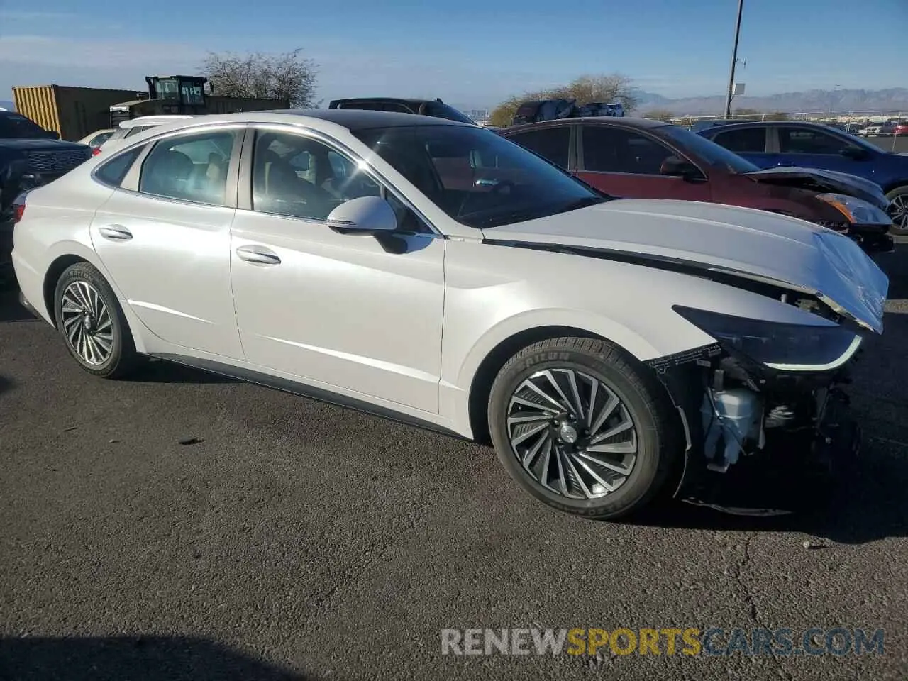 4 fotografías del automóvil dañado KMHL54JJ7MA024014 HYUNDAI SONATA 2021