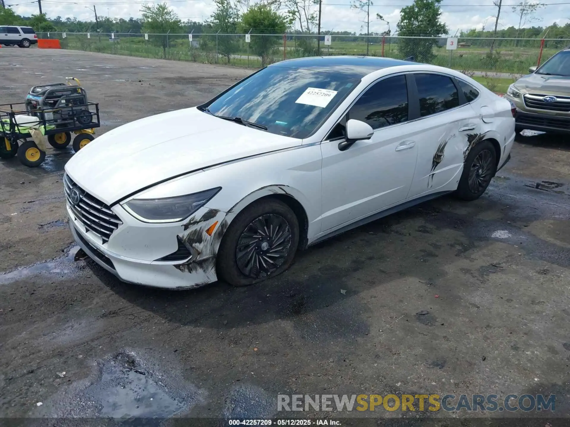 2 fotografías del automóvil dañado KMHL54JJ9MA021955 HYUNDAI SONATA 2021