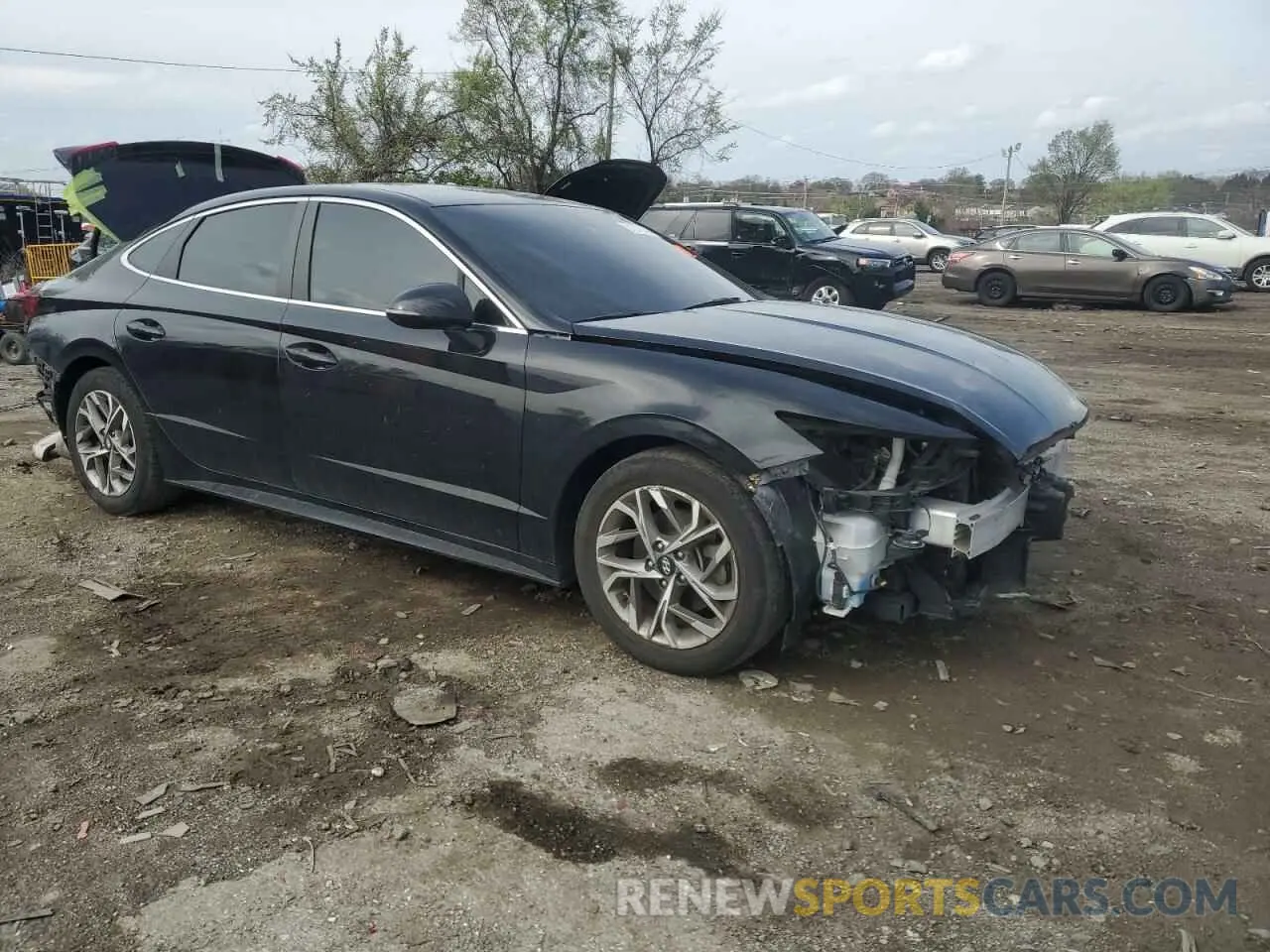 4 fotografías del automóvil dañado KMHL64JA0MA146422 HYUNDAI SONATA 2021
