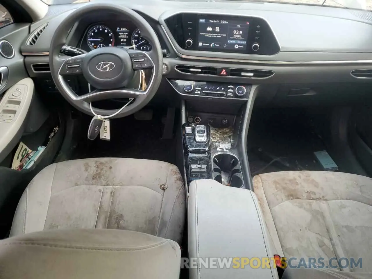 8 fotografías del automóvil dañado KMHL64JA0MA146422 HYUNDAI SONATA 2021