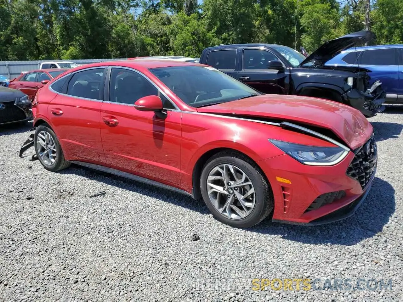 4 fotografías del automóvil dañado KMHL64JA3MA158984 HYUNDAI SONATA 2021