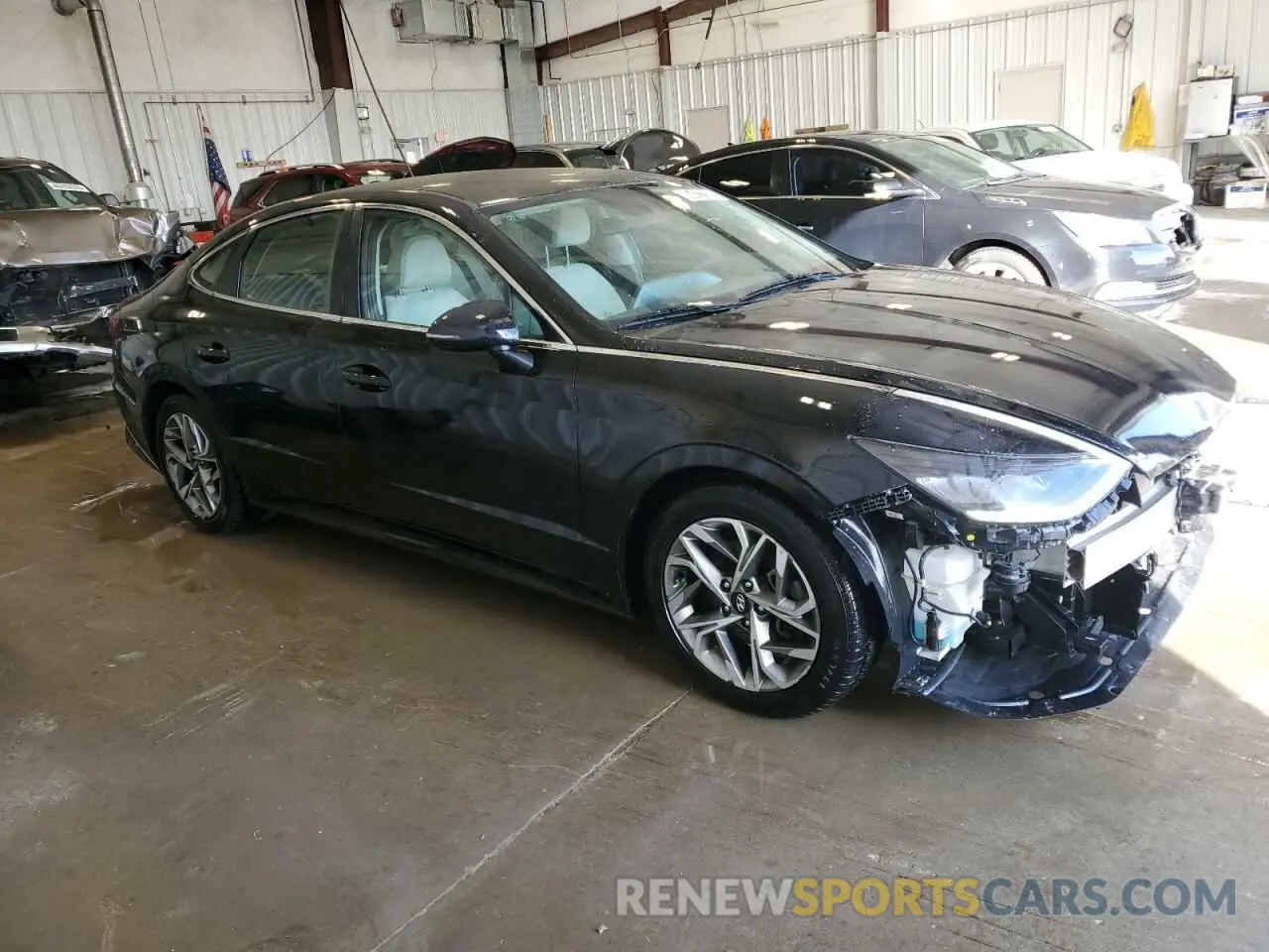 4 fotografías del automóvil dañado KMHL64JA7MA143503 HYUNDAI SONATA 2021