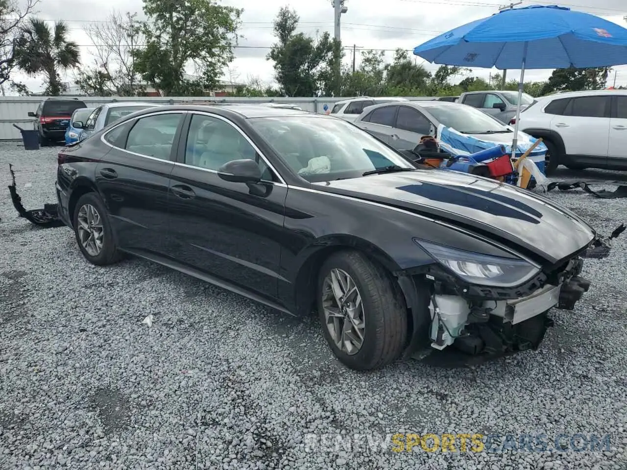 4 fotografías del automóvil dañado KMHL64JA8MA158186 HYUNDAI SONATA 2021