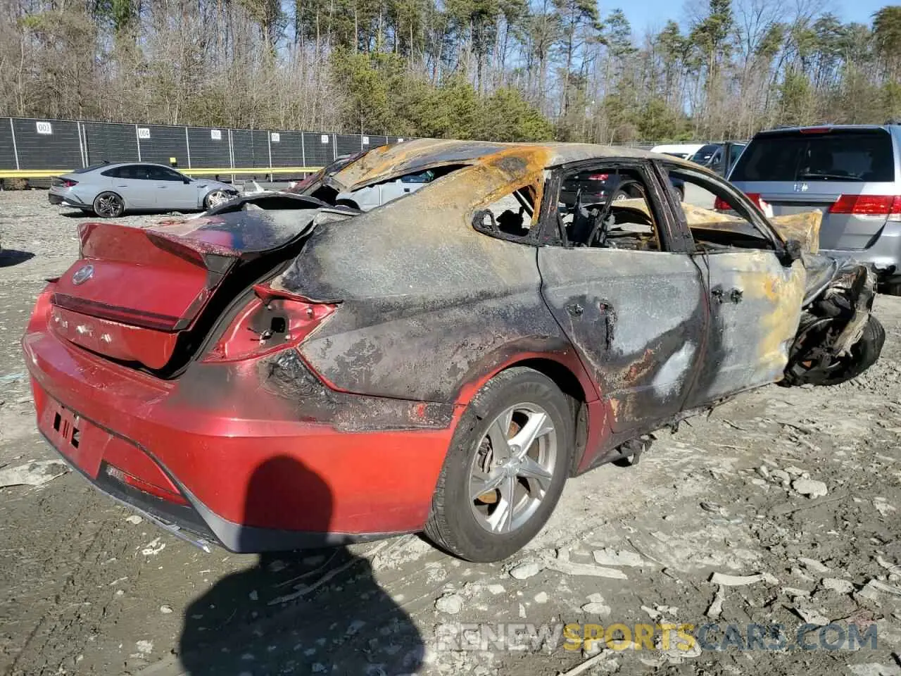 3 fotografías del automóvil dañado 5NPEG4JA0NH134288 HYUNDAI SONATA 2022