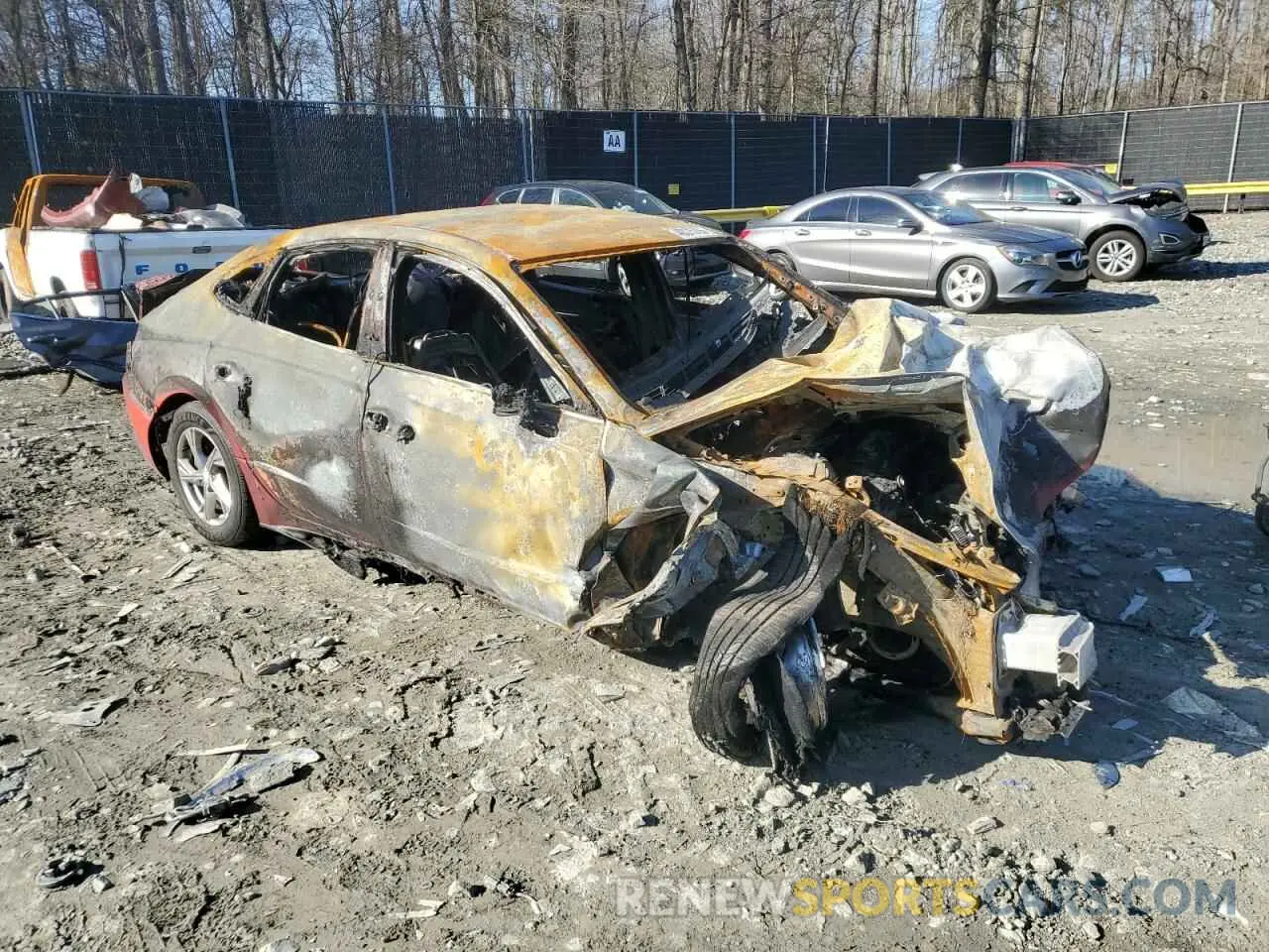 4 fotografías del automóvil dañado 5NPEG4JA0NH134288 HYUNDAI SONATA 2022