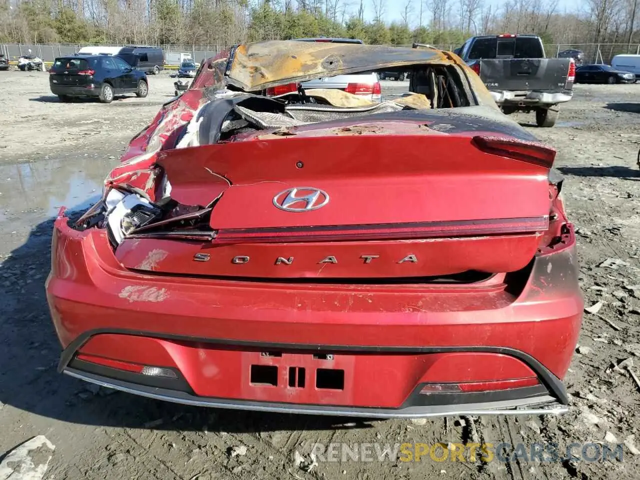 6 fotografías del automóvil dañado 5NPEG4JA0NH134288 HYUNDAI SONATA 2022