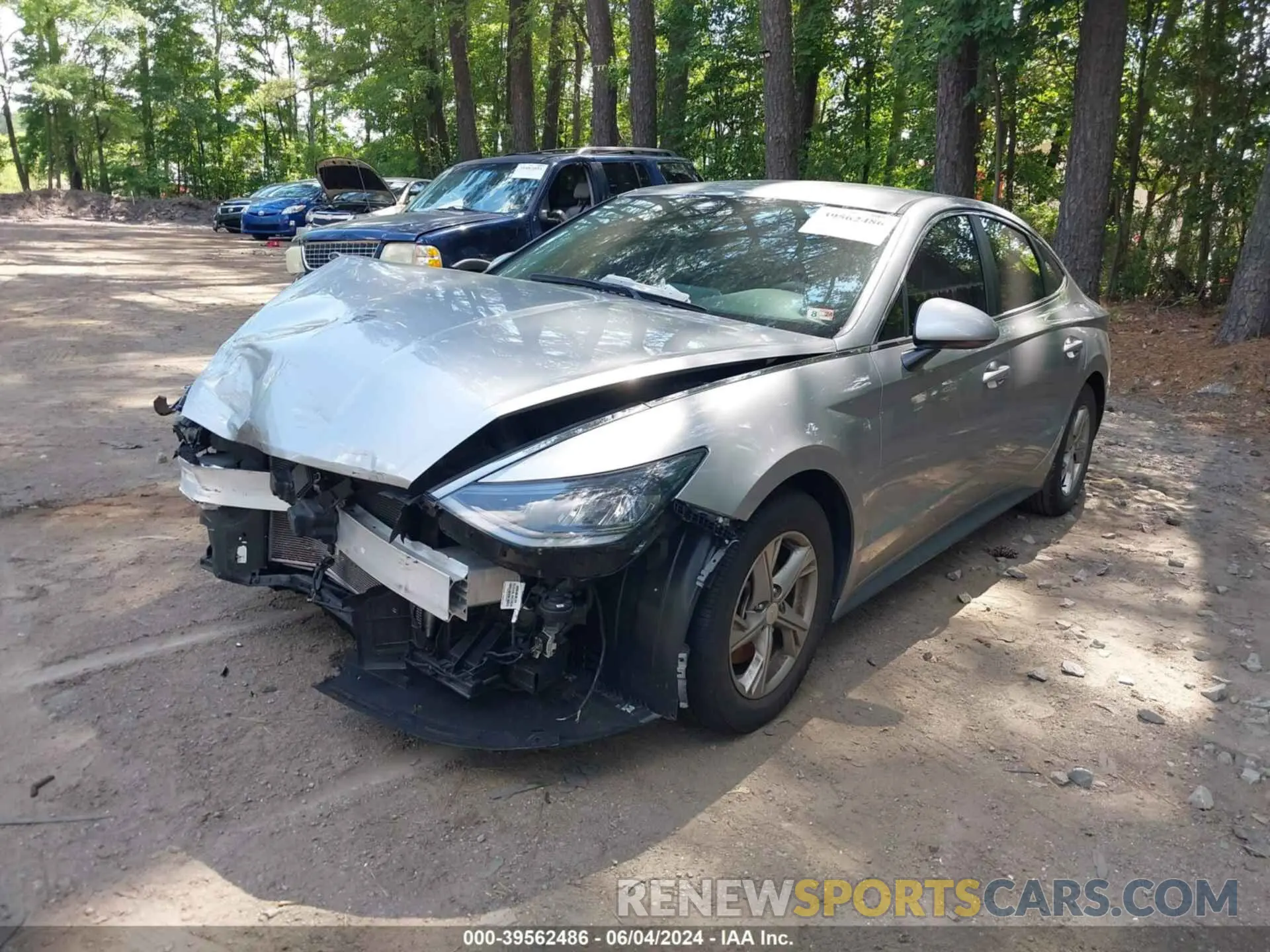 2 fotografías del automóvil dañado 5NPEG4JA2NH146572 HYUNDAI SONATA 2022