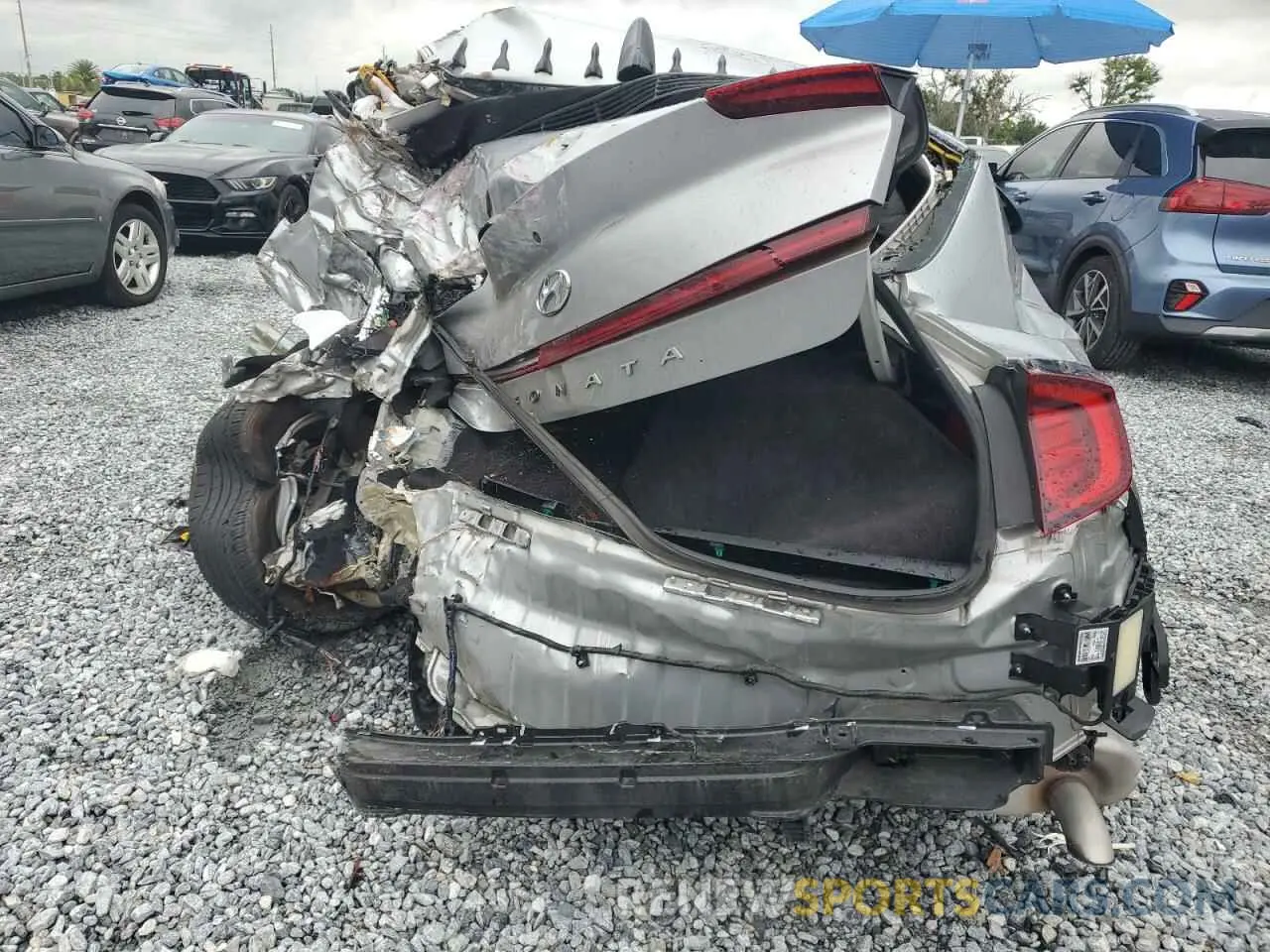 6 fotografías del automóvil dañado 5NPEG4JA2NH150380 HYUNDAI SONATA 2022