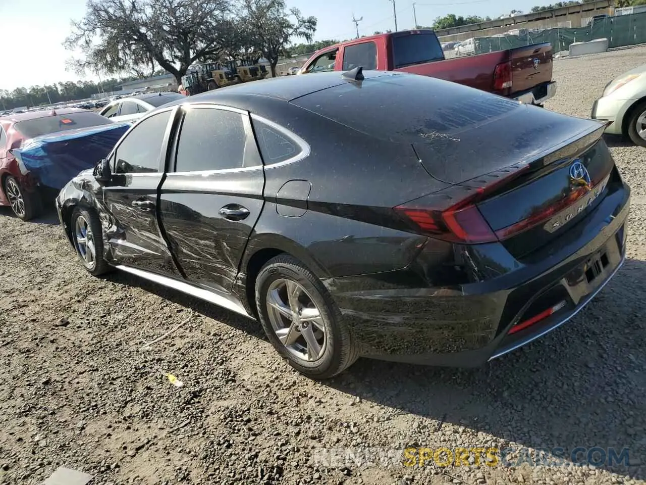 2 fotografías del automóvil dañado 5NPEG4JA3NH134706 HYUNDAI SONATA 2022