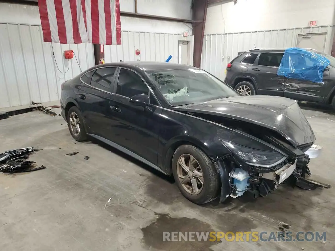 4 fotografías del automóvil dañado 5NPEG4JA5NH139034 HYUNDAI SONATA 2022