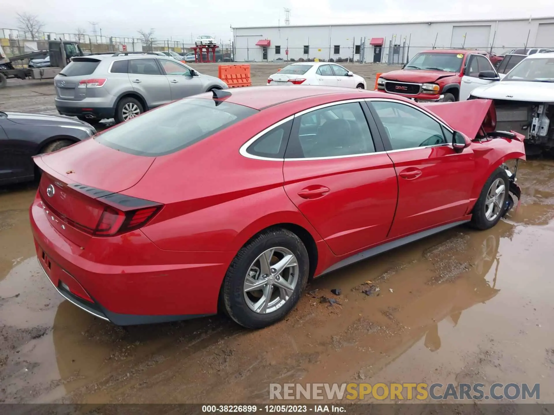 4 fotografías del automóvil dañado 5NPEG4JA6NH142900 HYUNDAI SONATA 2022