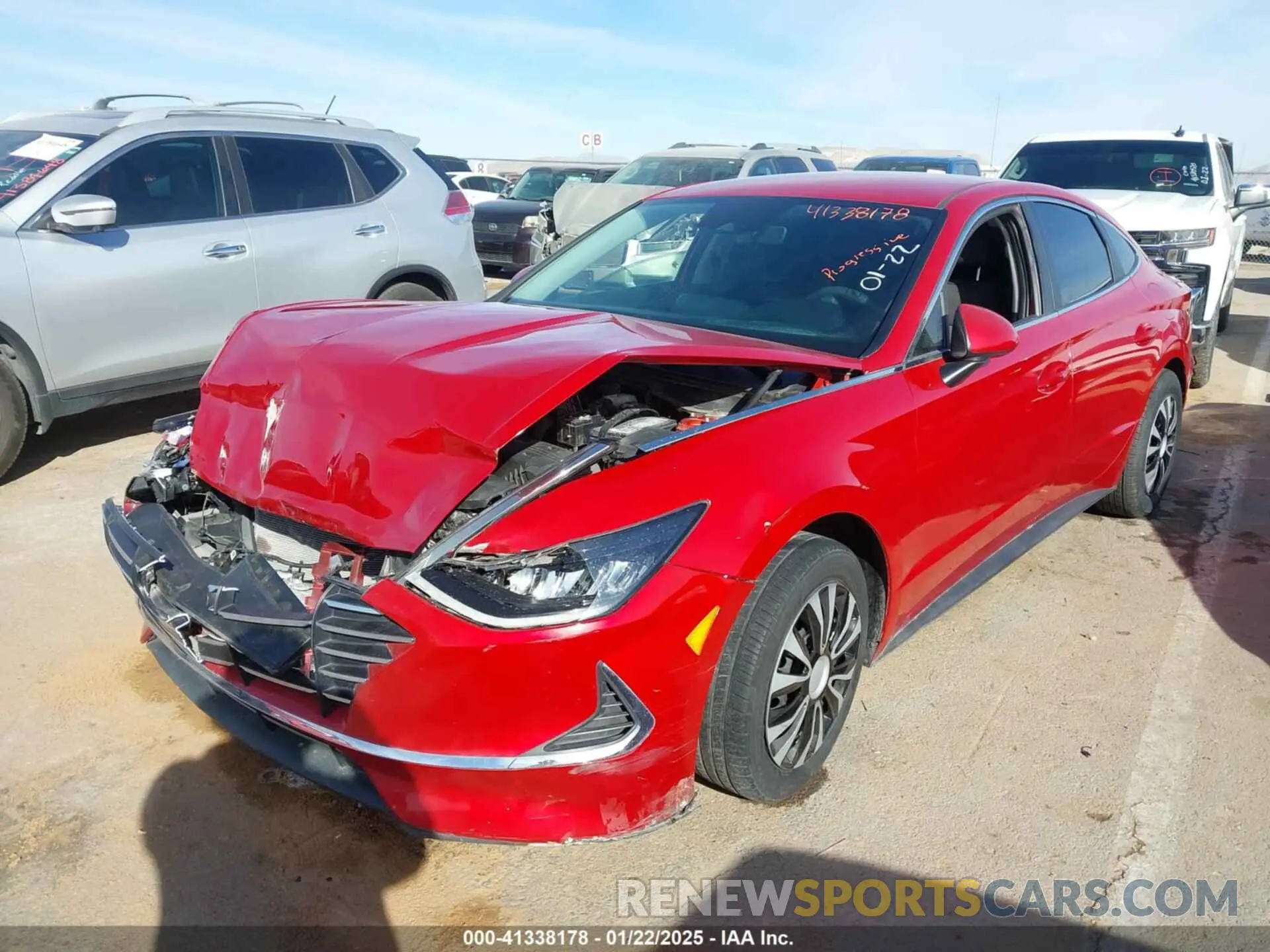 2 fotografías del automóvil dañado 5NPEG4JAXNH142947 HYUNDAI SONATA 2022