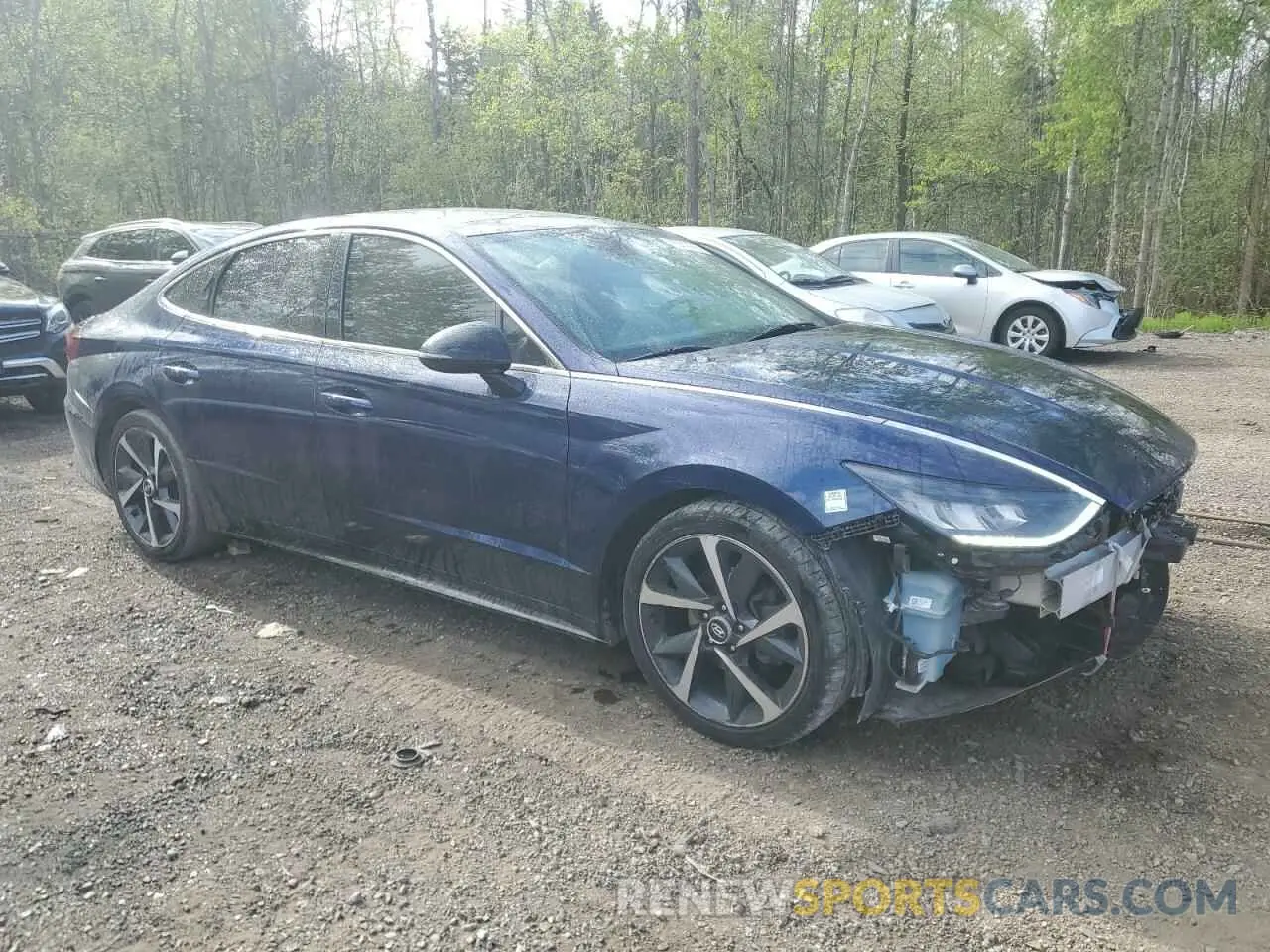 4 fotografías del automóvil dañado 5NPEJ4J20NH149660 HYUNDAI SONATA 2022