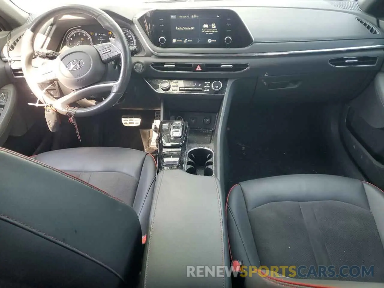 8 fotografías del automóvil dañado 5NPEJ4J21NH136674 HYUNDAI SONATA 2022
