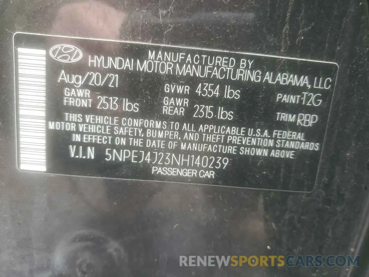 14 fotografías del automóvil dañado 5NPEJ4J23NH140239 HYUNDAI SONATA 2022