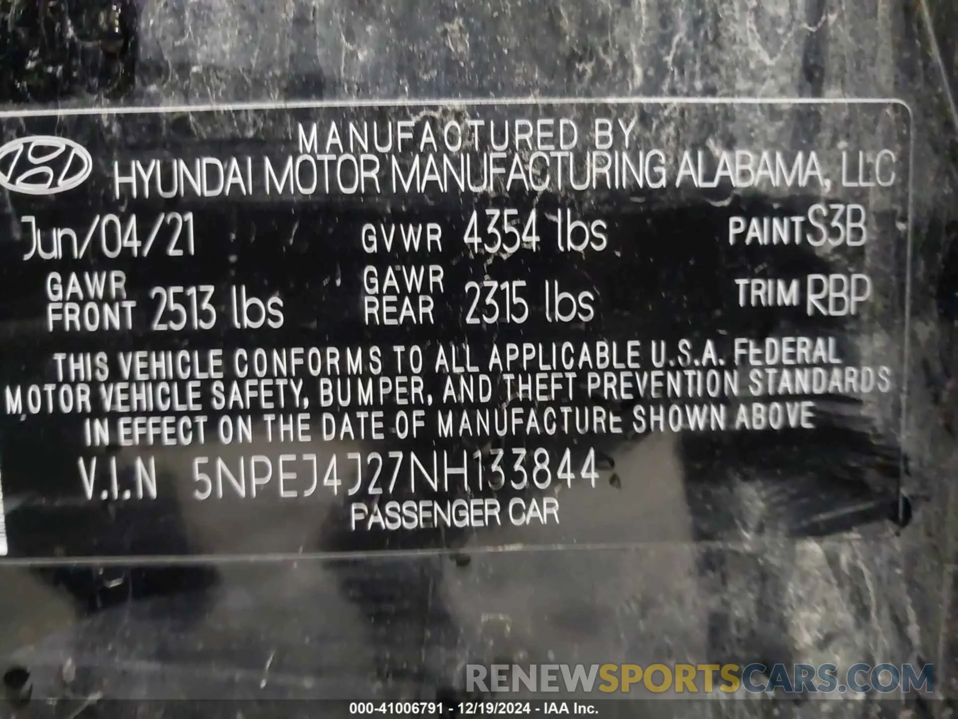 9 fotografías del automóvil dañado 5NPEJ4J27NH133844 HYUNDAI SONATA 2022