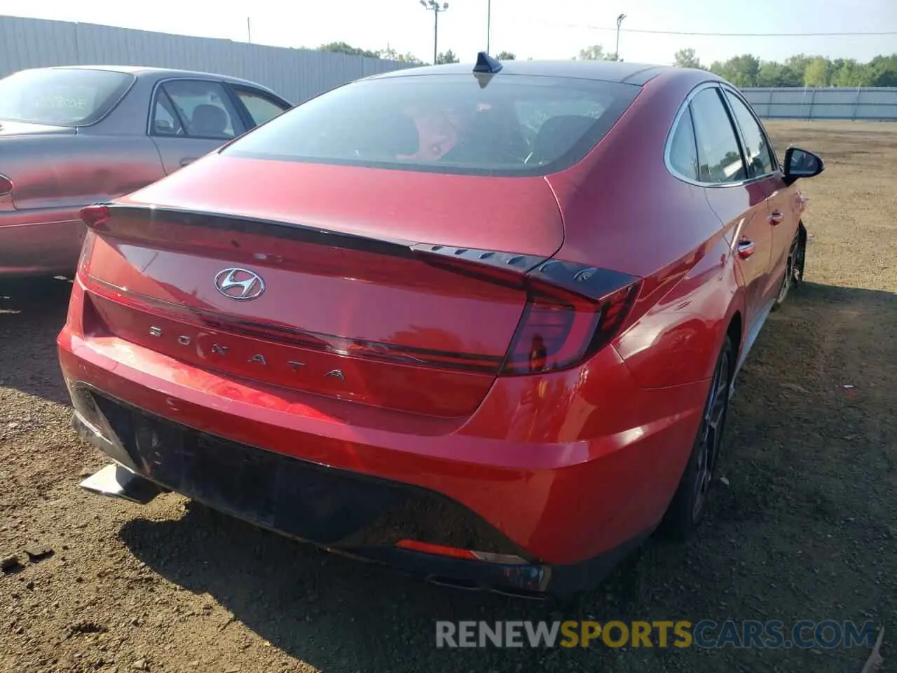 4 fotografías del automóvil dañado 5NPEK4JCXNH146609 HYUNDAI SONATA 2022