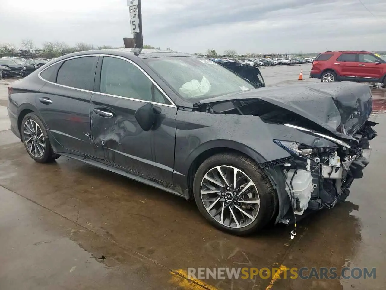 4 fotografías del automóvil dañado KMHL34J23NA195472 HYUNDAI SONATA 2022