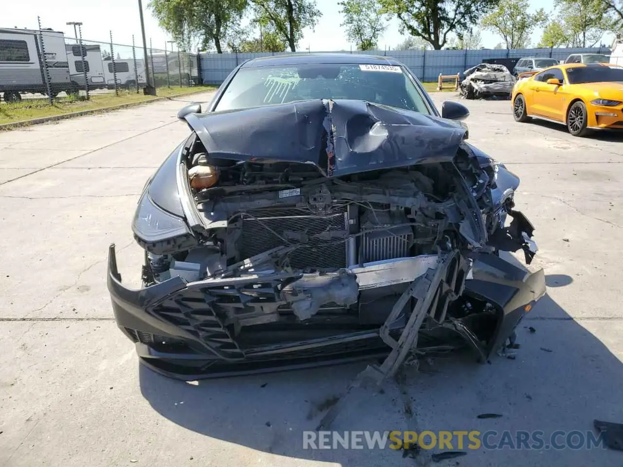 5 fotografías del automóvil dañado KMHL44J22NA223257 HYUNDAI SONATA 2022