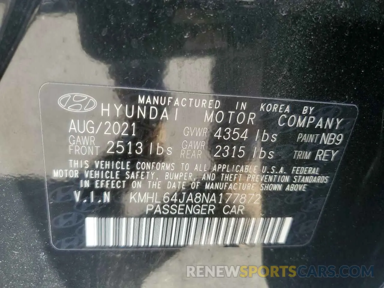 12 fotografías del automóvil dañado KMHL64JA8NA177872 HYUNDAI SONATA 2022