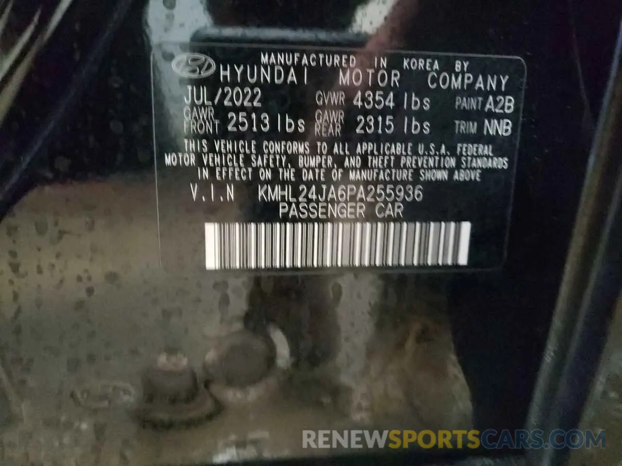 13 fotografías del automóvil dañado KMHL24JA6PA255936 HYUNDAI SONATA 2023