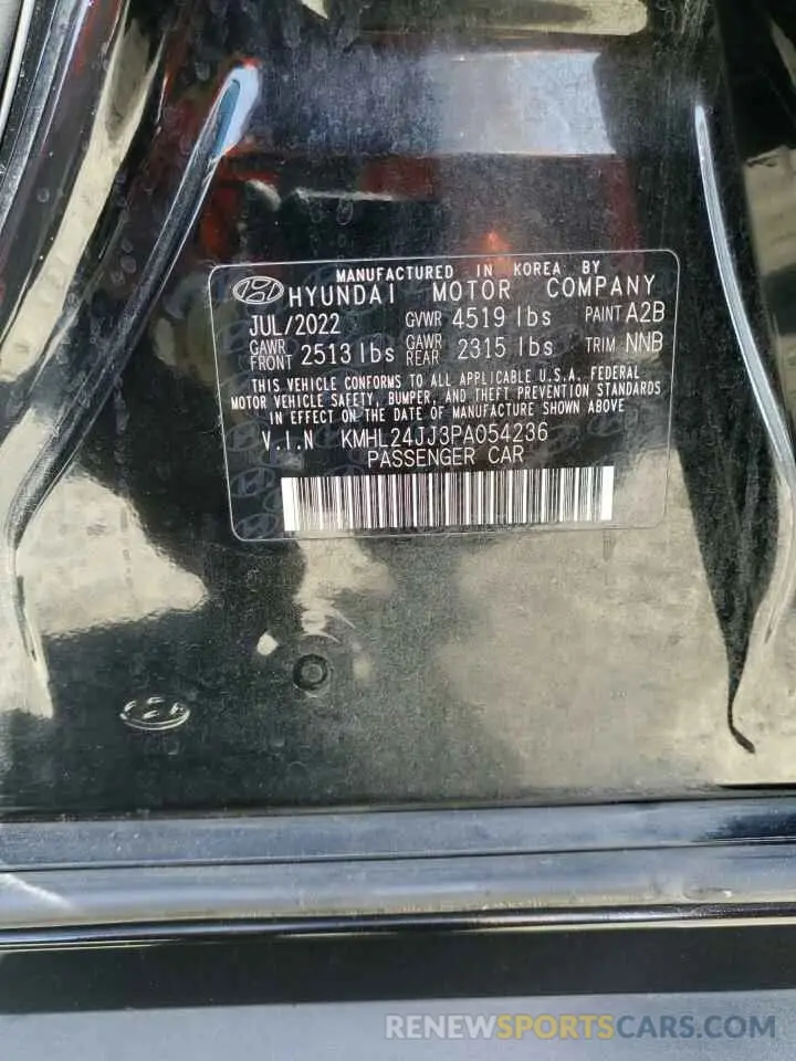 12 fotografías del automóvil dañado KMHL24JJ3PA054236 HYUNDAI SONATA 2023