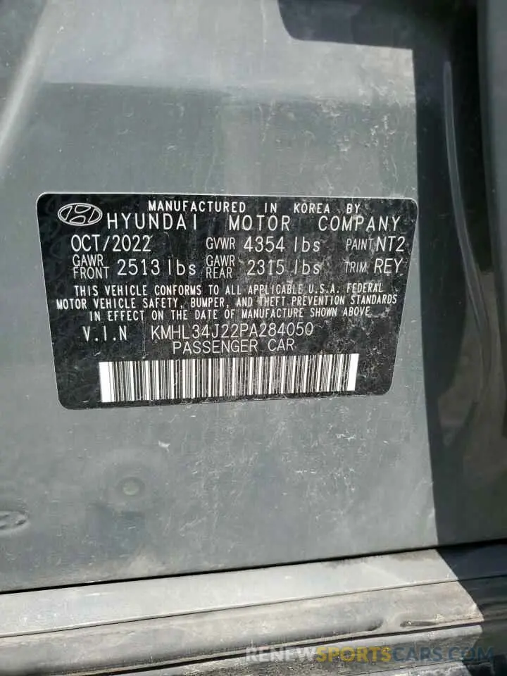 12 fotografías del automóvil dañado KMHL34J22PA284050 HYUNDAI SONATA 2023