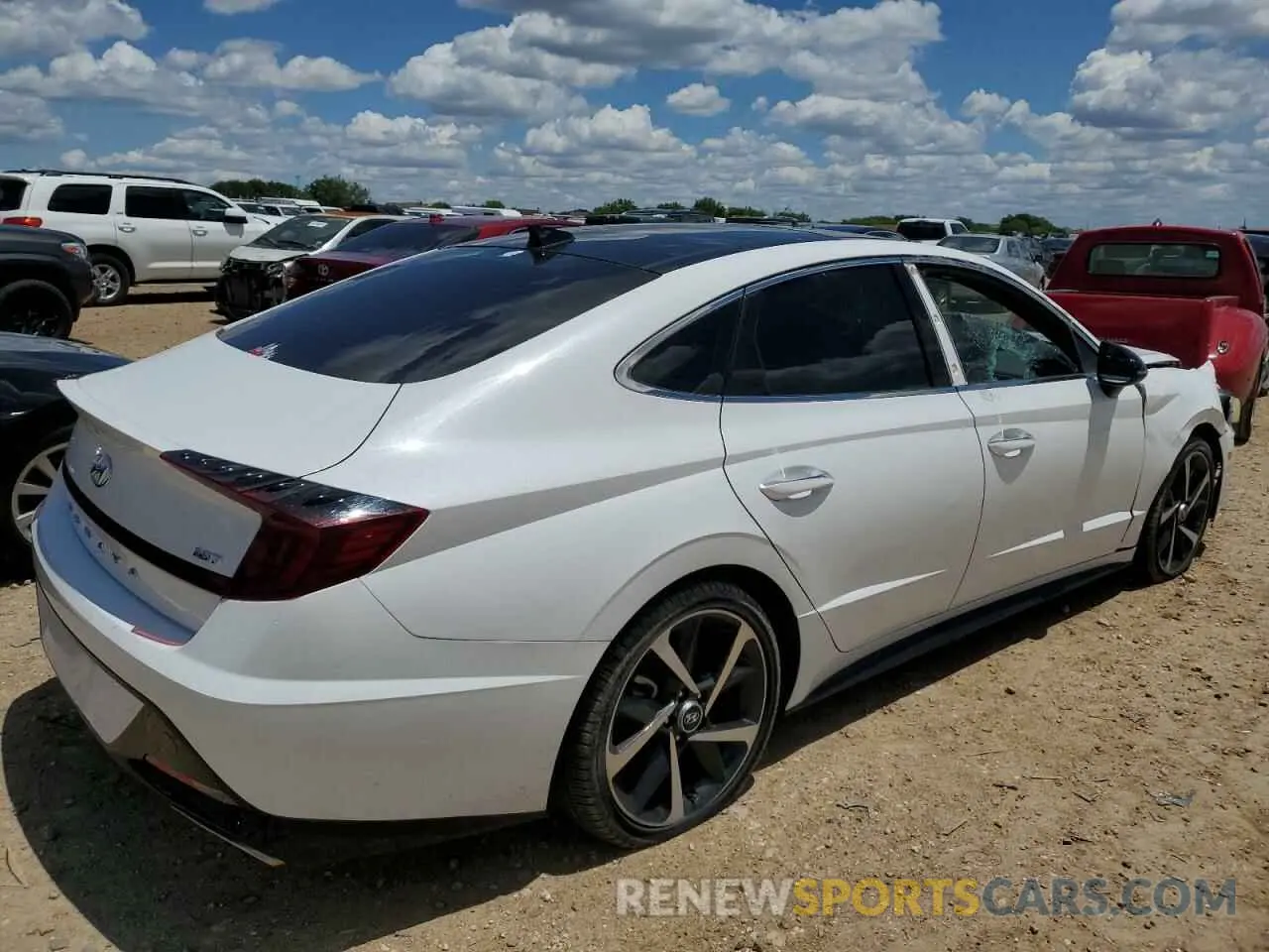 3 fotografías del automóvil dañado KMHL44J23PA256450 HYUNDAI SONATA 2023