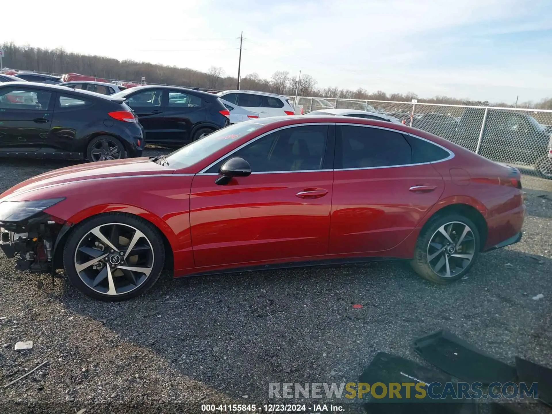 14 fotografías del automóvil dañado KMHL44J25PA322626 HYUNDAI SONATA 2023
