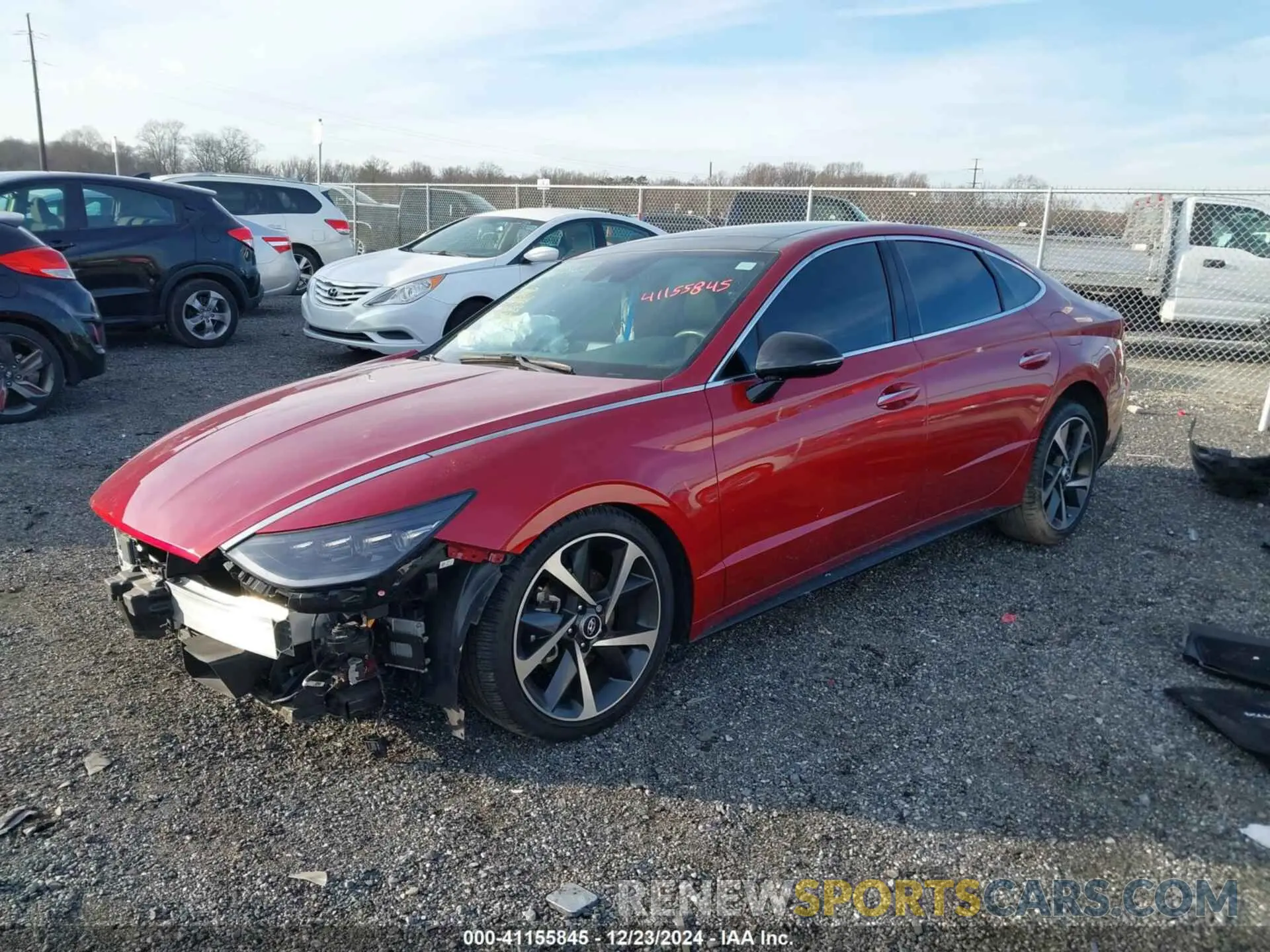 2 fotografías del automóvil dañado KMHL44J25PA322626 HYUNDAI SONATA 2023