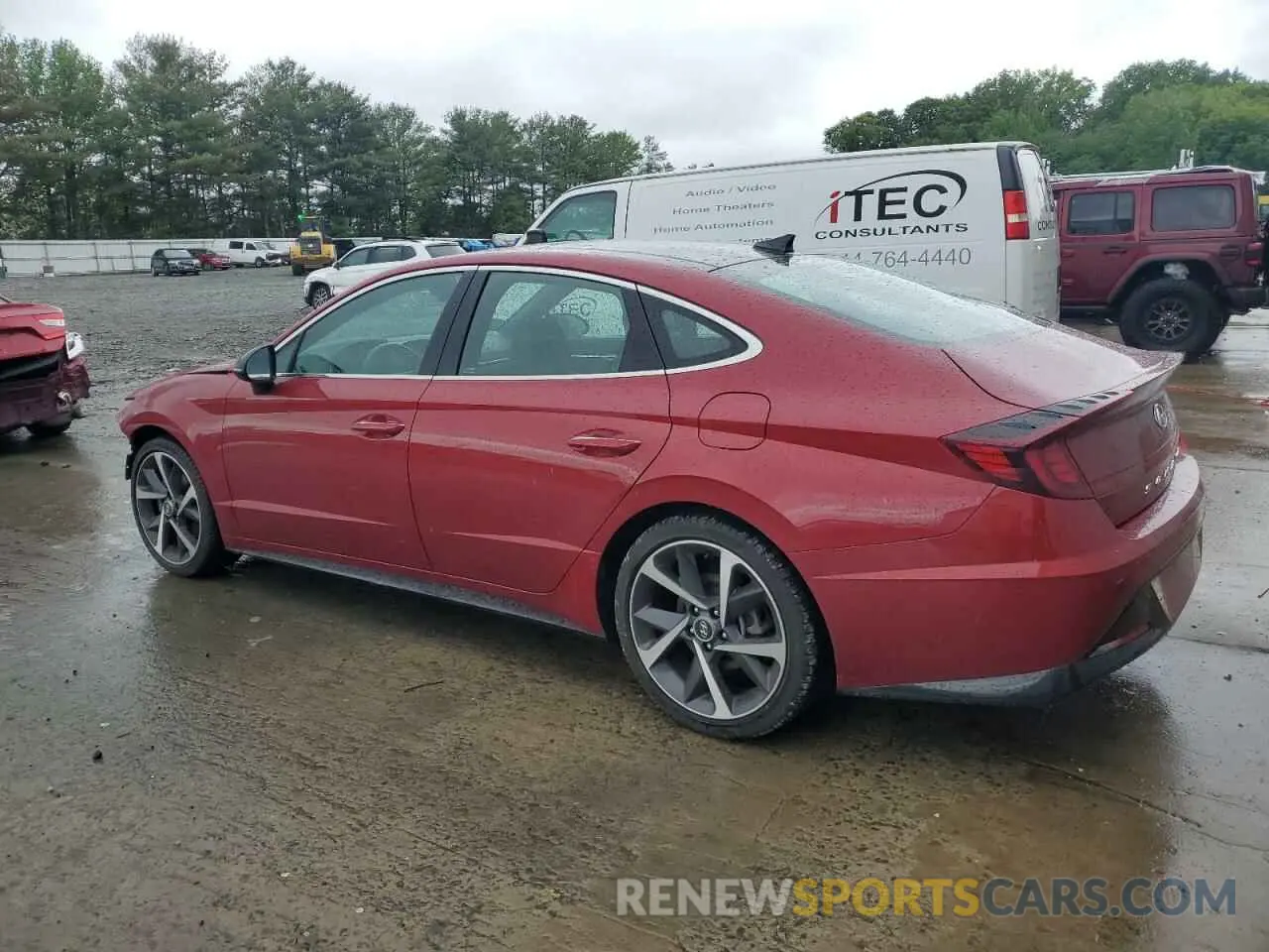 2 fotografías del automóvil dañado KMHL44J27PA264860 HYUNDAI SONATA 2023