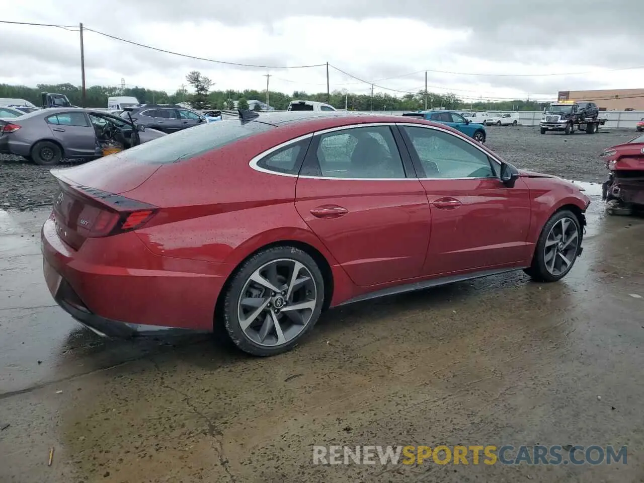3 fotografías del automóvil dañado KMHL44J27PA264860 HYUNDAI SONATA 2023