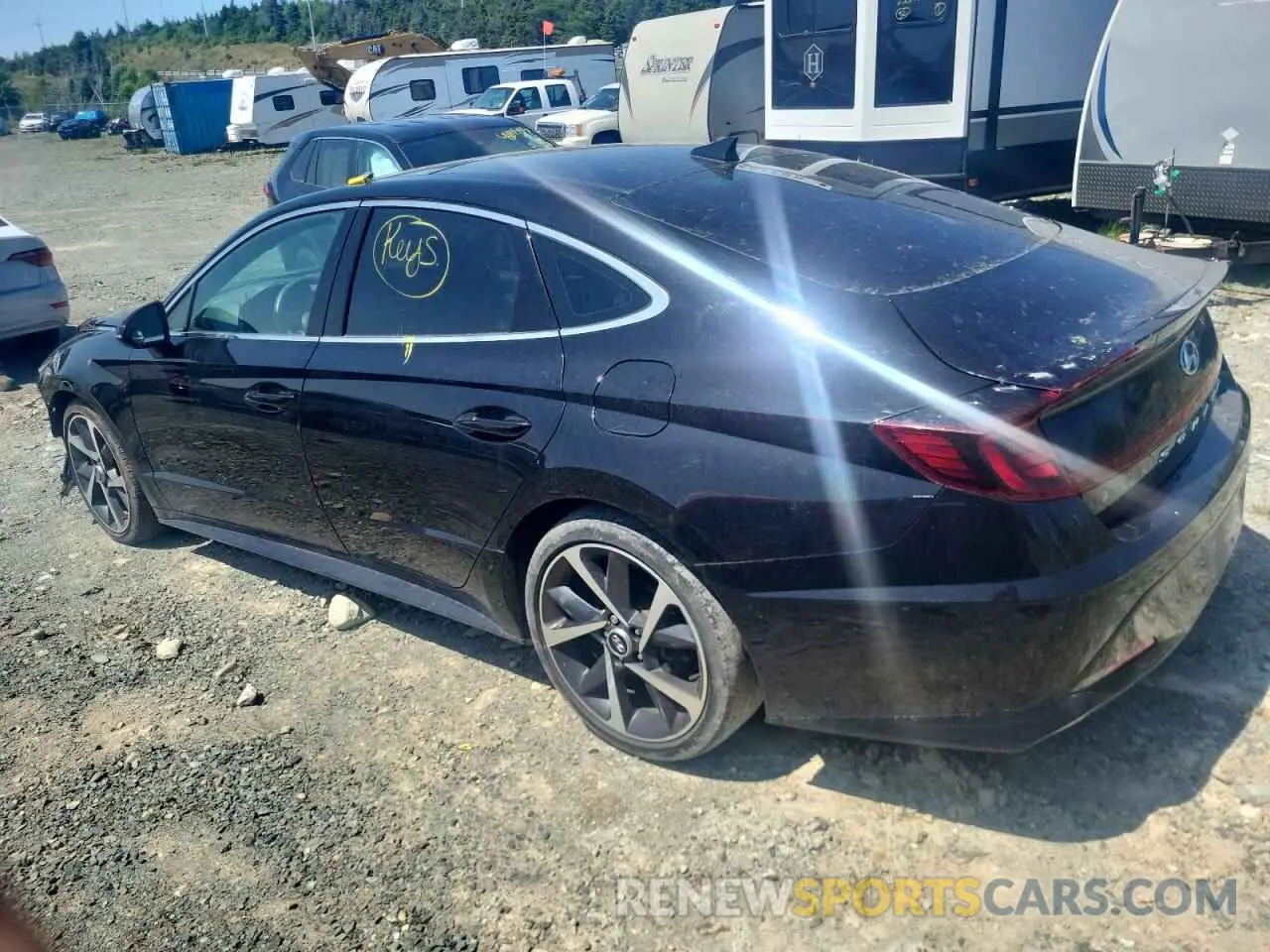 2 fotografías del automóvil dañado KMHL44J28PA265256 HYUNDAI SONATA 2023
