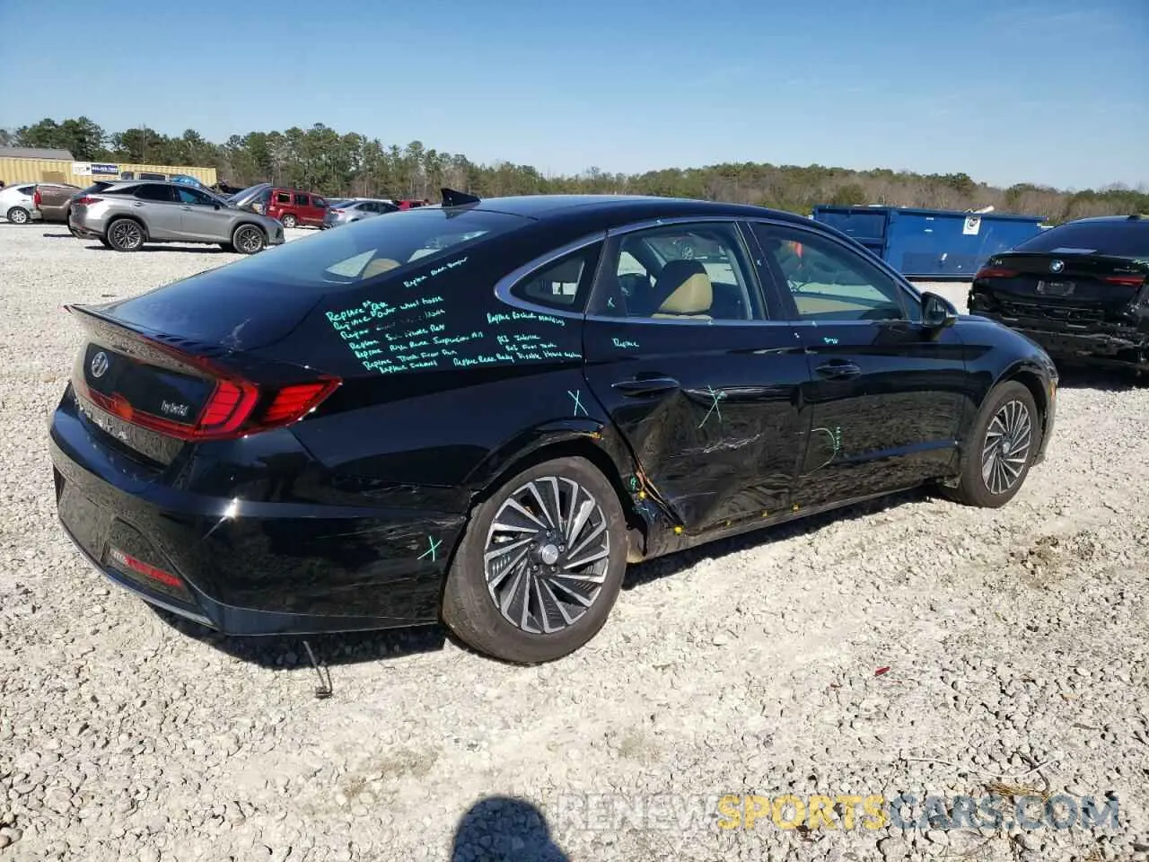3 fotografías del automóvil dañado KMHL54JJ4PA071036 HYUNDAI SONATA 2023