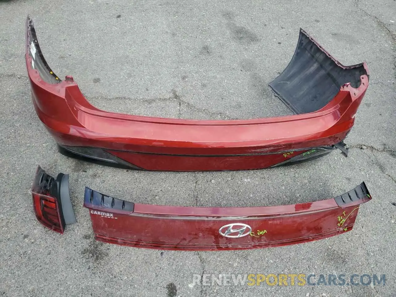 12 fotografías del automóvil dañado KMHL64JA2PA309219 HYUNDAI SONATA 2023