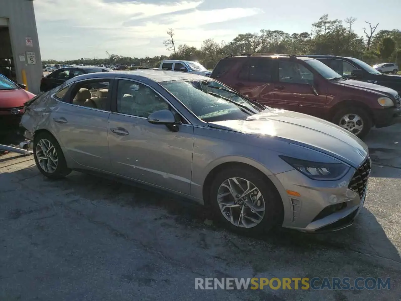 4 fotografías del automóvil dañado KMHL64JA5PA291055 HYUNDAI SONATA 2023