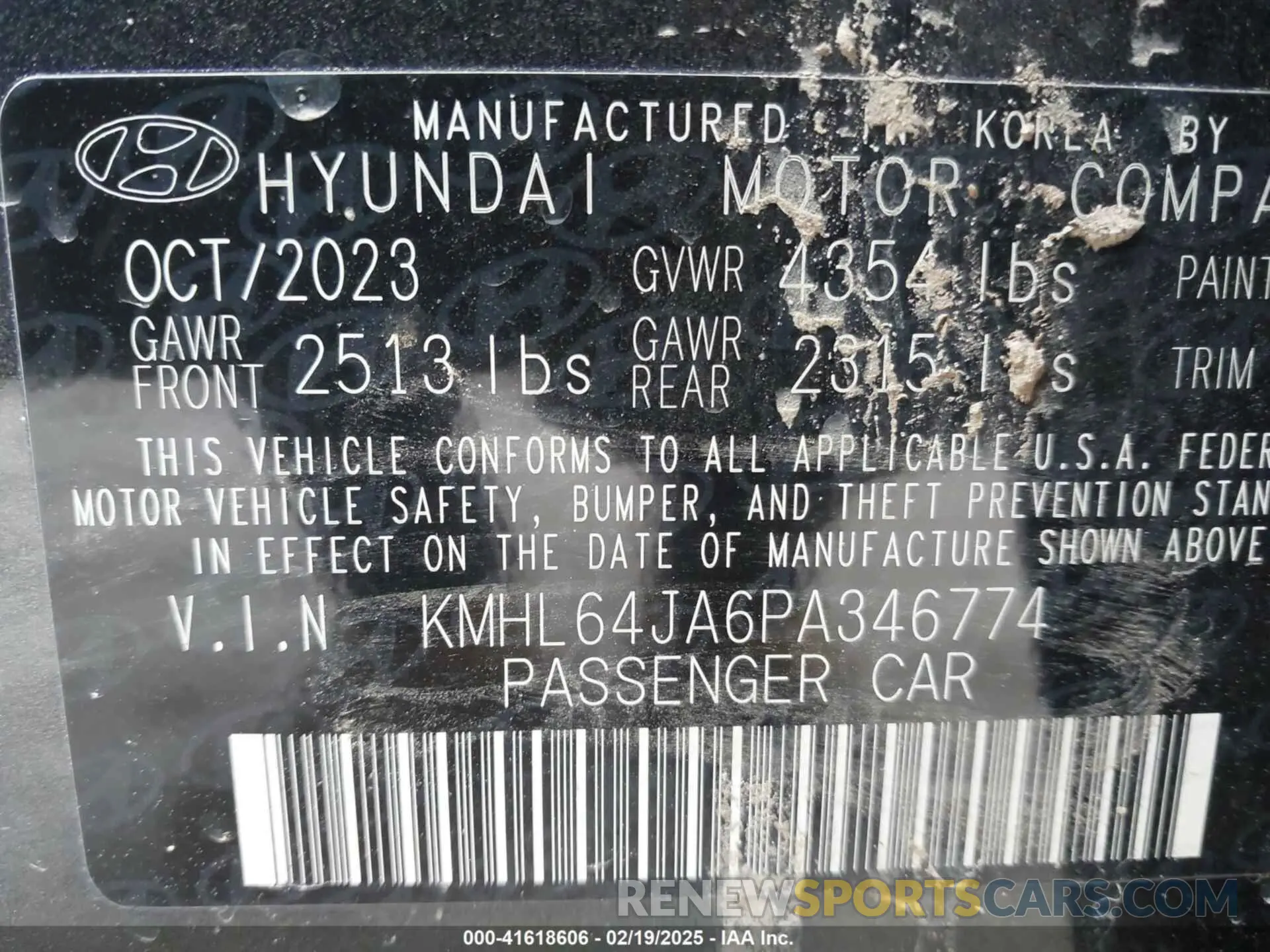 9 fotografías del automóvil dañado KMHL64JA6PA346774 HYUNDAI SONATA 2023