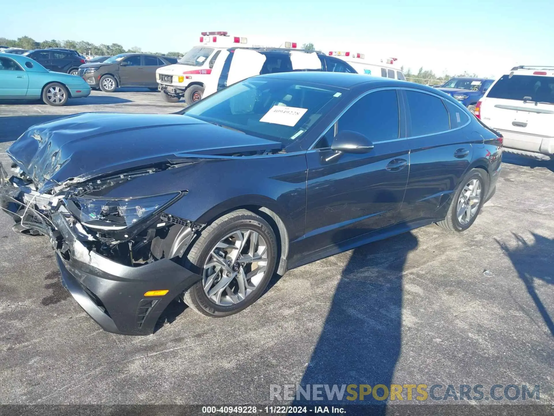 2 fotografías del automóvil dañado KMHL64JAXPA325734 HYUNDAI SONATA 2023
