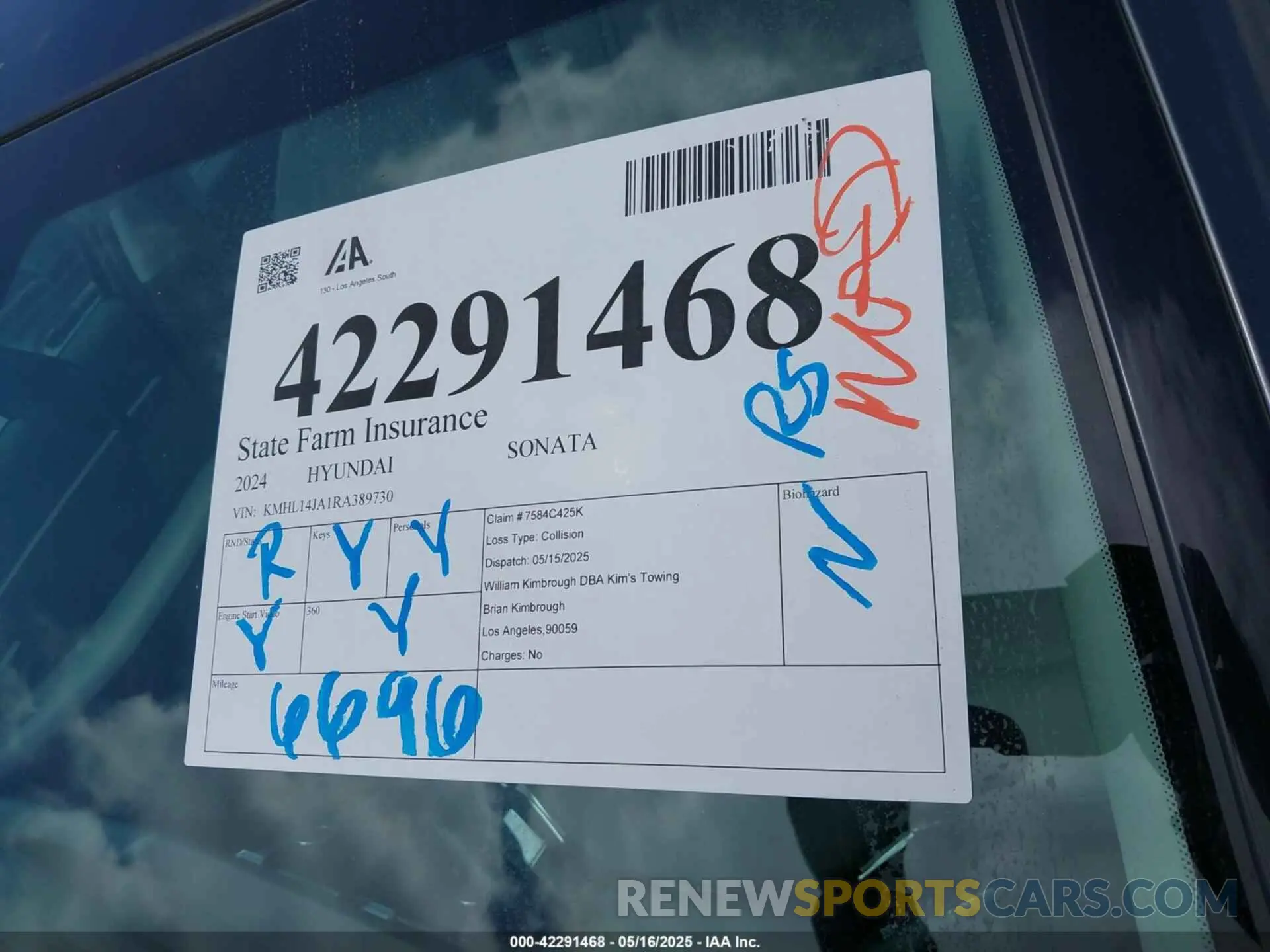 19 fotografías del automóvil dañado KMHL14JA1RA389730 HYUNDAI SONATA 2024