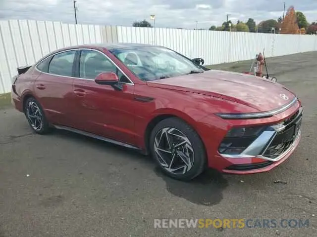 4 fotografías del automóvil dañado KMHL14JAXRA350621 HYUNDAI SONATA 2024